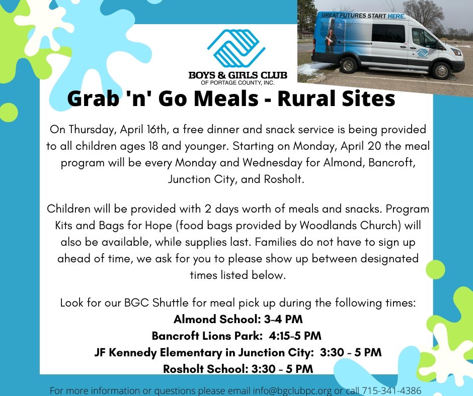 Portage County BGC Grab 'n Go Meals Portage County BGC Grab 'n Go Meals